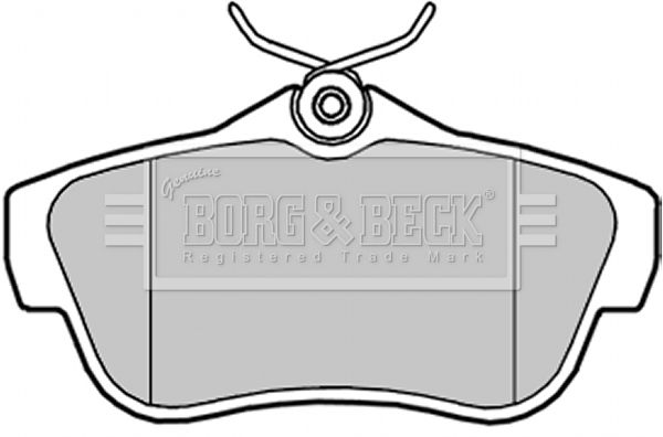 BORG & BECK Комплект тормозных колодок, дисковый тормоз BBP2043